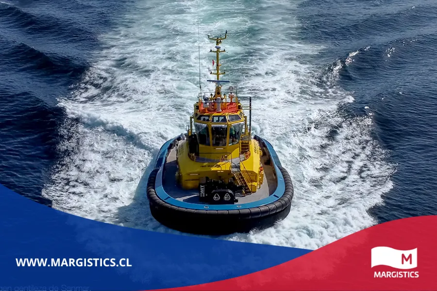 ¡Chile hace historia! Llega el primer remolcador 100% eléctrico a Puerto Chacabuco